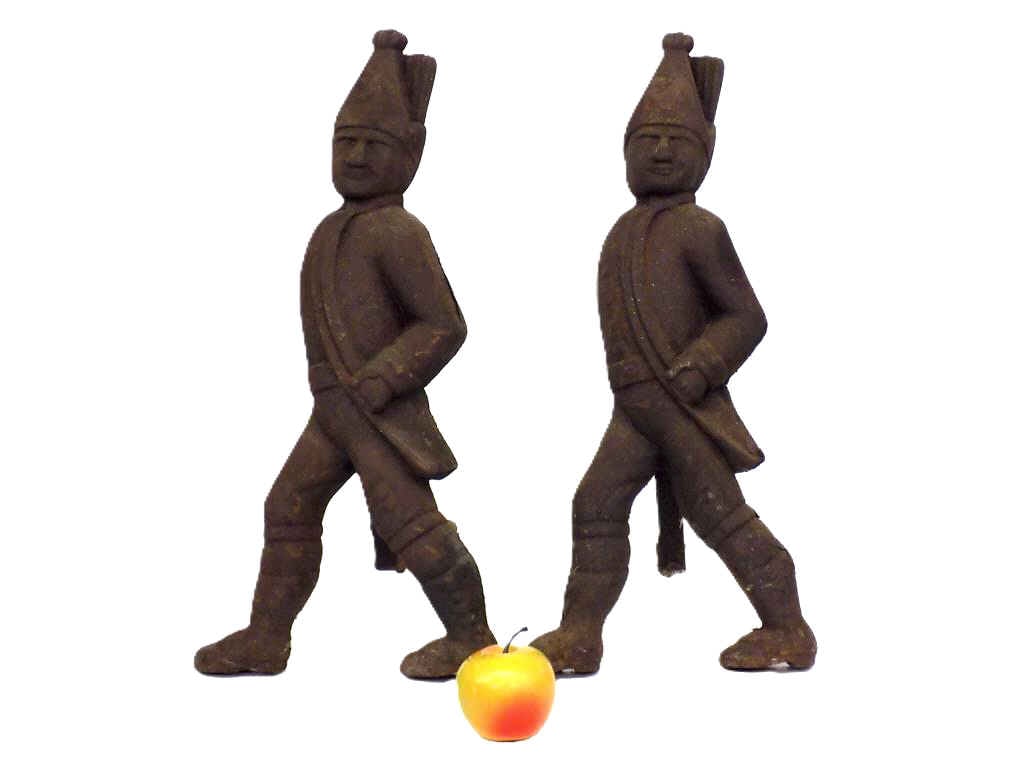 GREAT HESSIAN SOLDIER CAST ANDIRONS (1 of 3)