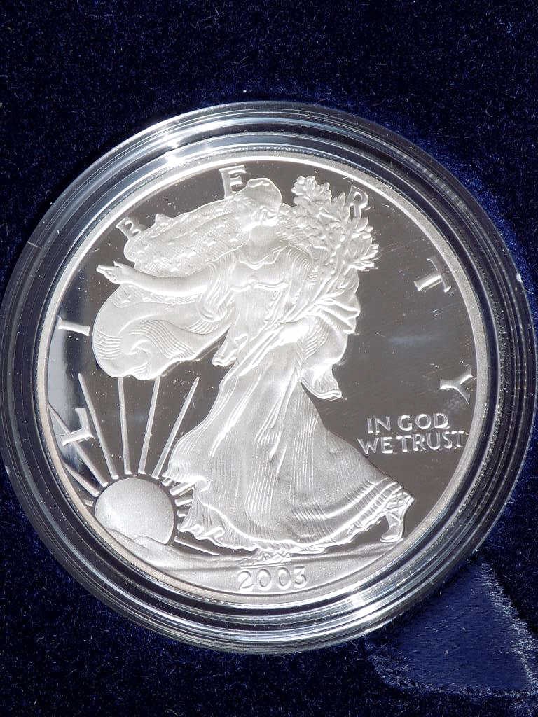 US MINT 2003 AMERICAN EAGLE SILVER DOLLAR PROOF - 2