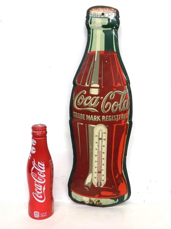 1950'S COCA COLA BOTTLE ADVERTISING THERMOMETER (1 of 4)