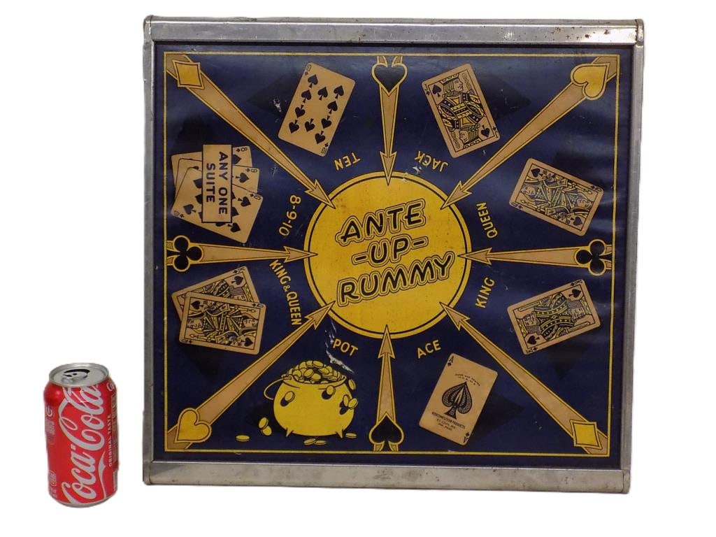 1950'S DOUBLE GAME BOARD RUMMY & CHECKERS (1 of 2)