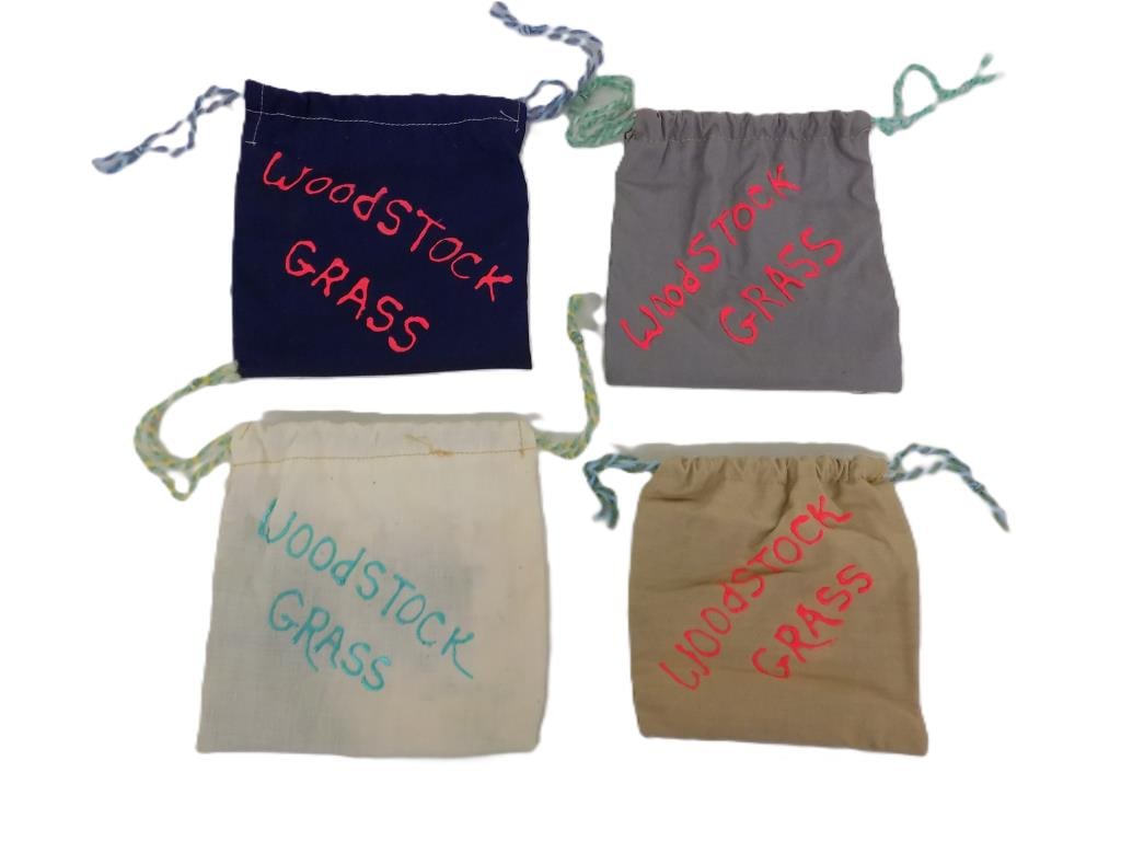 AUTHENTIC WOODSTOCK CONCERT FIELD GRASS POUCHES (1 of 2)