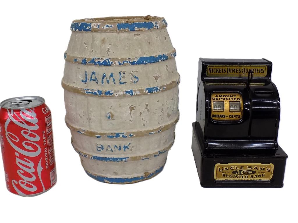 VINTAGE ATLANTIC CITY & UNCLE SAM'S TOY BANKS (1 of 3)