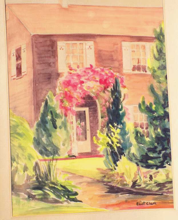 ELIOT CANDEE CLARK - SUMMER HOME WATERCOLOR (1 of 3)