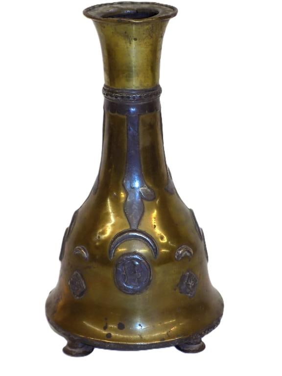 ANCIENT PERSIAN TOMBAK SILVER BRASS HOOKAH (1 of 8)