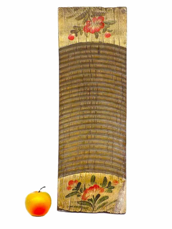 1800'S PRIMITIVE FOLK ART PAINTED WOOD WASHBOARD (1 of 3)