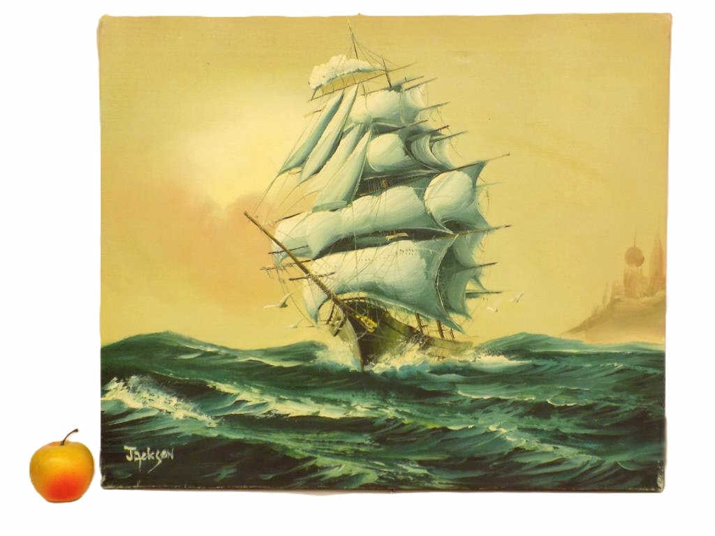 JACKSON - ADVENTUROUS CLIPPER SHIP PAINTING (1 of 3)