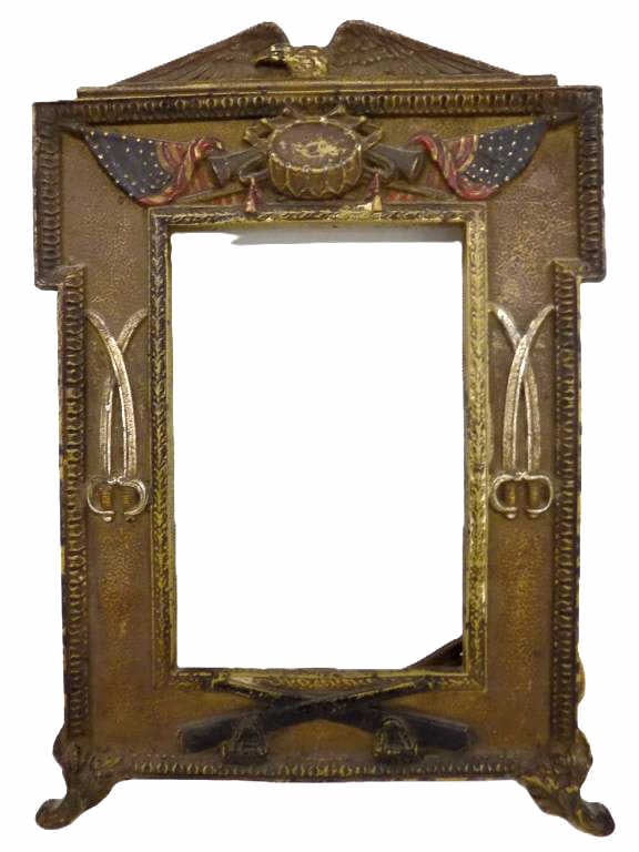 ANTIQUE PATRIOTIC AMERICAN EAGLE CAST IRON FRAME (1 of 3)