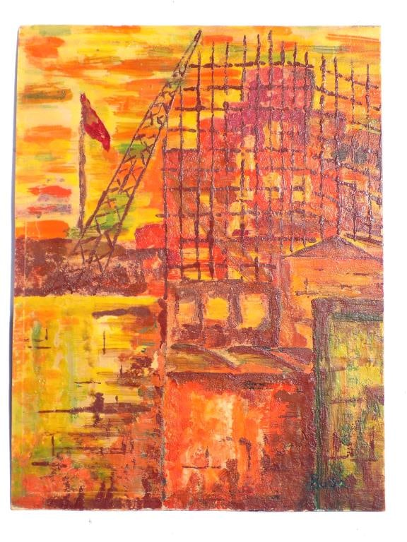 PETER BUSA - ABSTRACT INDUSTRIAL PAINTING (1 of 3)