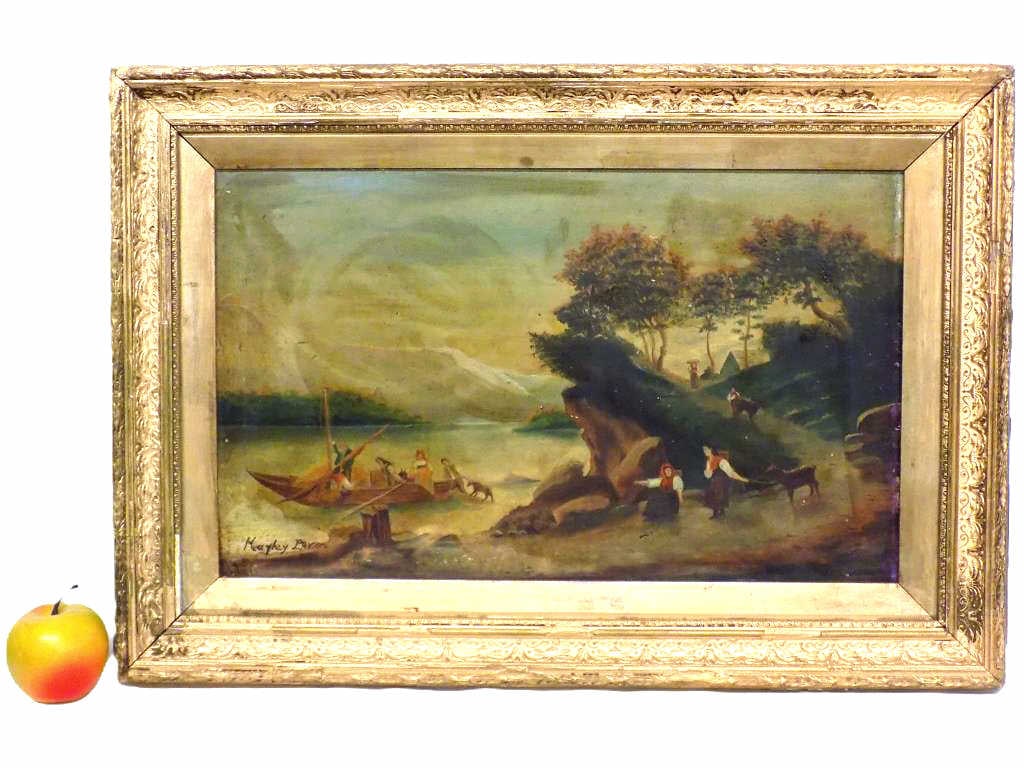 HAYLEY LEVER - FOLK ART RIVERSIDE PAINTING (1 of 7)