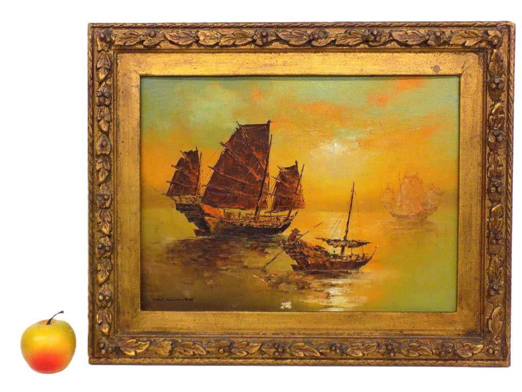 W. LING - LUMINIST SAILING BOATS PAINTING (1 of 4)