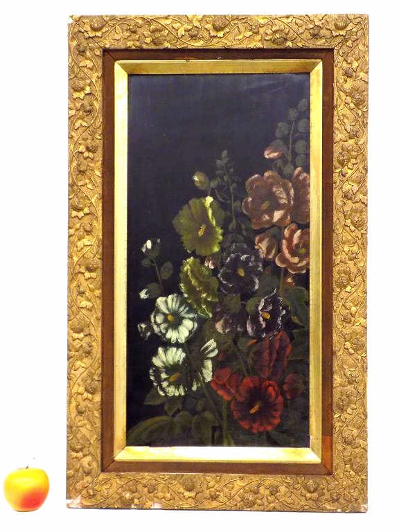 19TH CENTURY AESTHETIC GILT FRAMED FLORAL PAINTING (1 of 5)