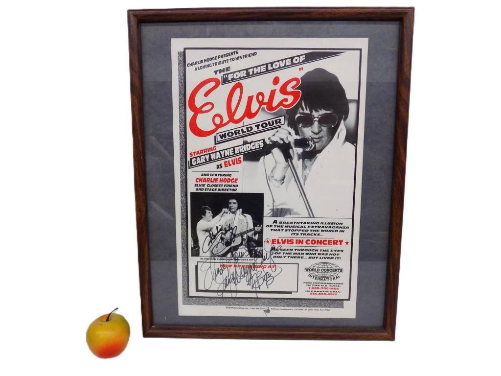 ELVIS PRESLEY CONCERT POSTER HODGE BRIDGES SIGNED (1 of 3)