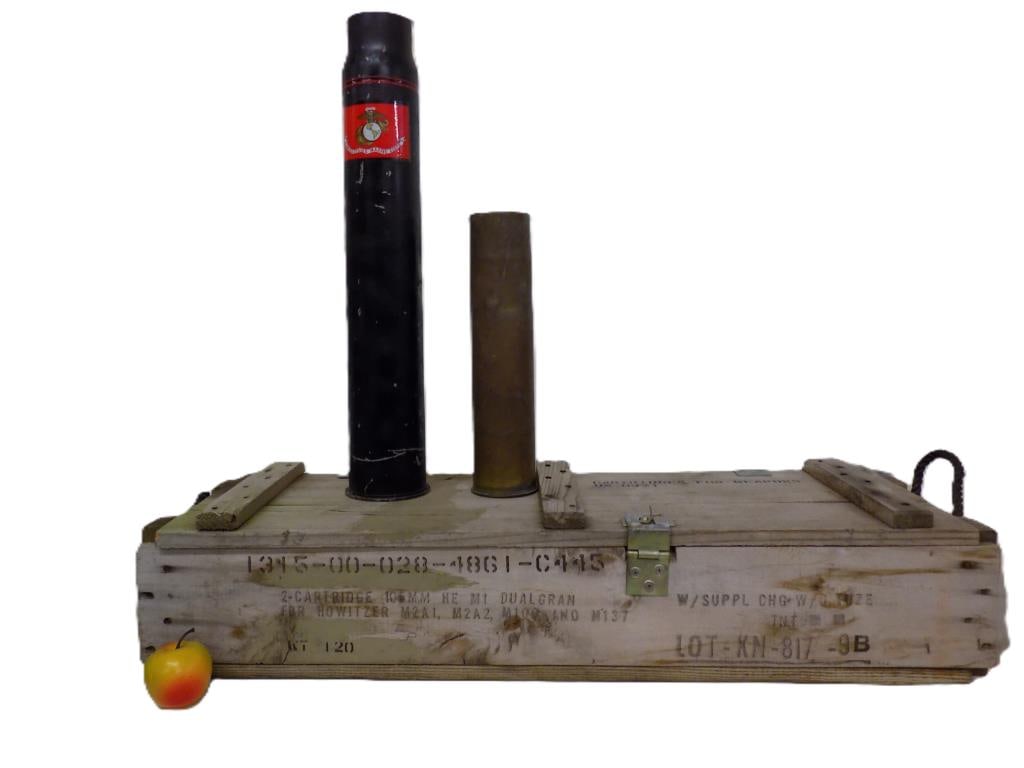 MILITARY WEAPON AMMUNITION CRATE ARTILLERY SHELLS (1 of 4)