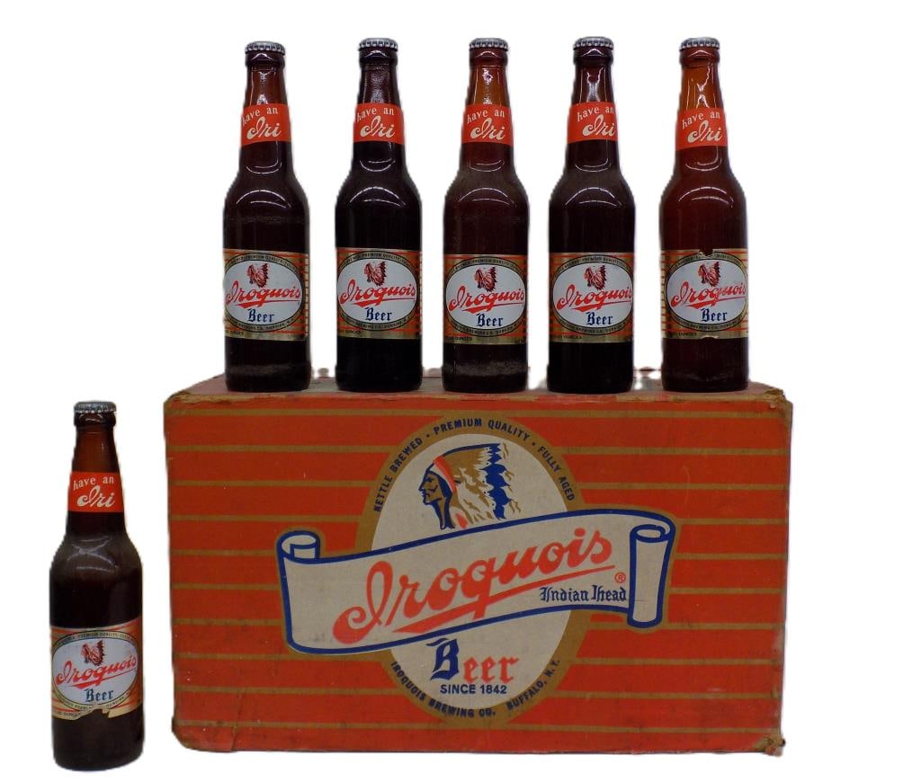 VINTAGE IROQUOIS BEER ADVERTISING BOX & BOTTLES (1 of 4)