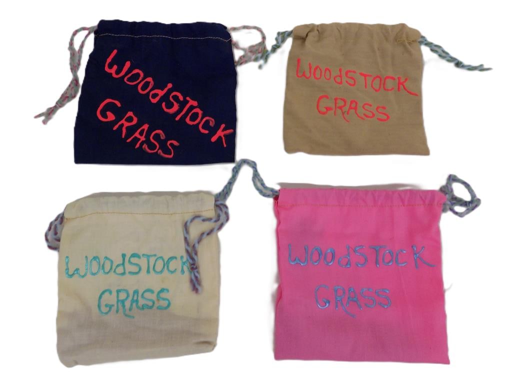 AUTHENTIC WOODSTOCK CONCERT FIELD GRASS POUCHES (1 of 3)