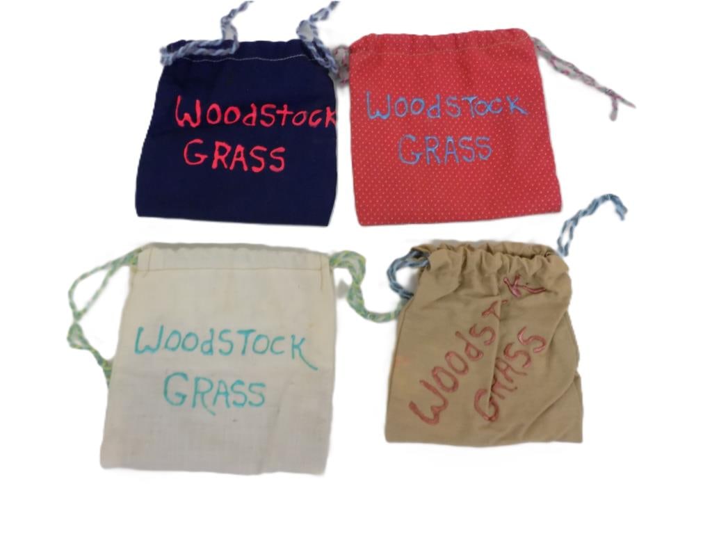 AUTHENTIC WOODSTOCK CONCERT FIELD GRASS POUCHES (1 of 2)