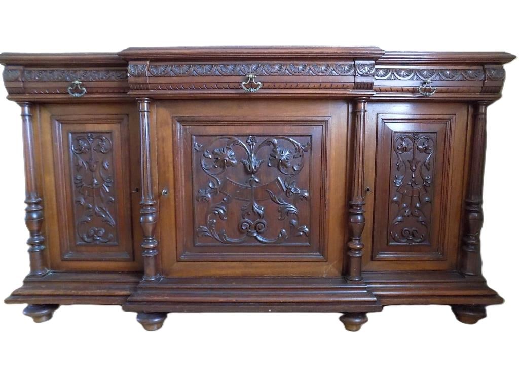 MAGNIFICENT BAROQUE CARVED BUFFET SERVER (1 of 6)