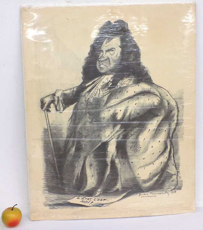 FERNANDEZ - RICHARD NIXON CHARICATURE LITHOGRAPH (1 of 3)