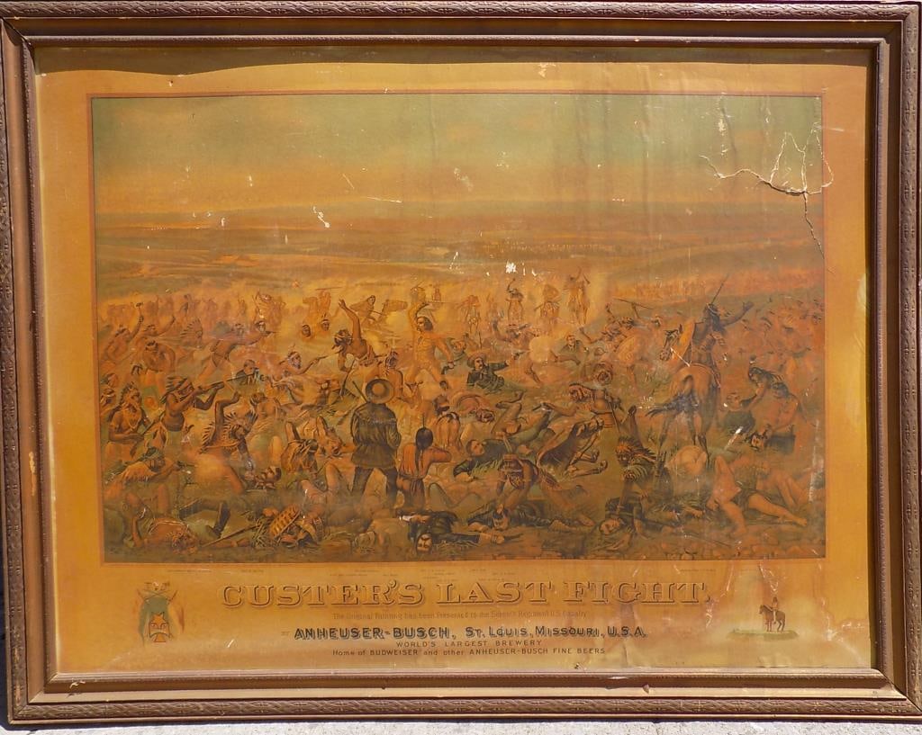 ANHEISER BUSCH CUSTERS LAST FIGHT LITHOGRAPH (1 of 9)