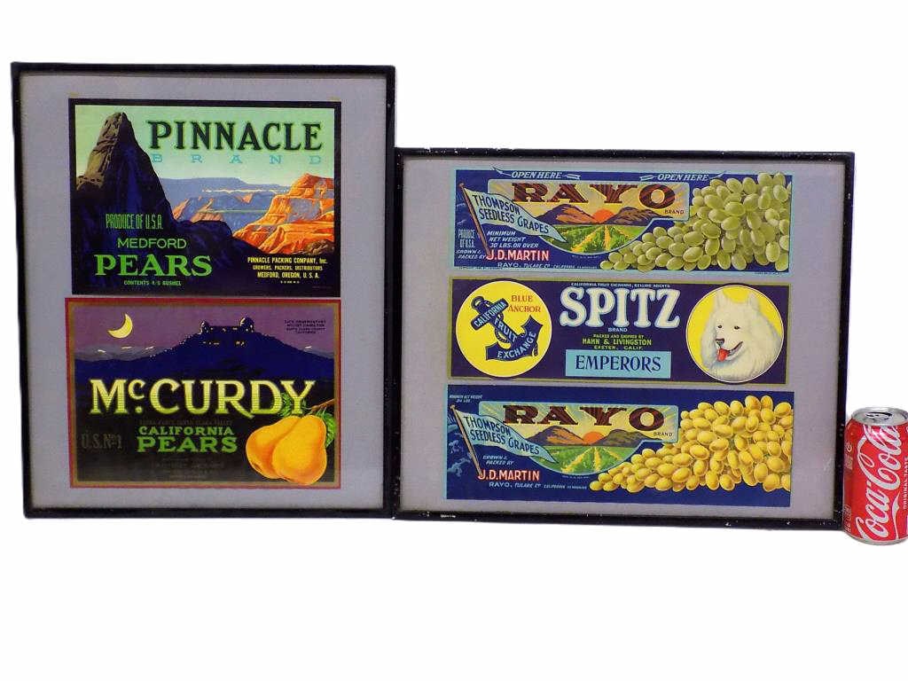 1920'S ADVERTISING LABELS PINNACLE RAYO SPITZ ETC (1 of 3)
