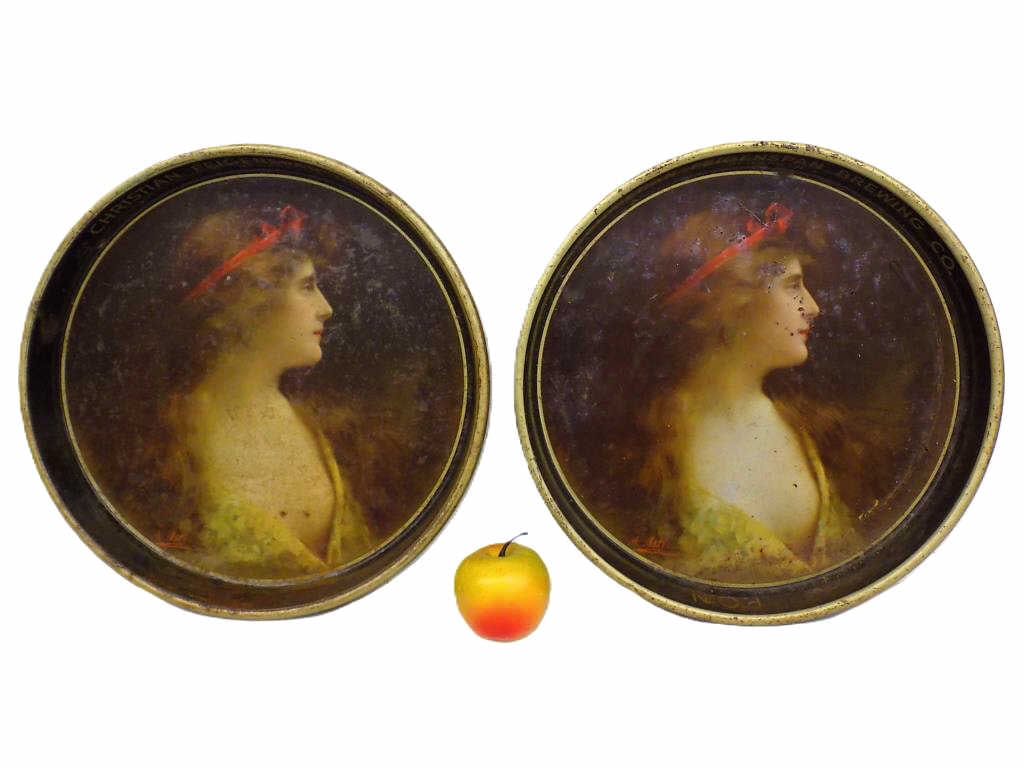 ASTI FEIGENSPAN BREWING CO BEER ADVERTISING TRAYS (1 of 3)
