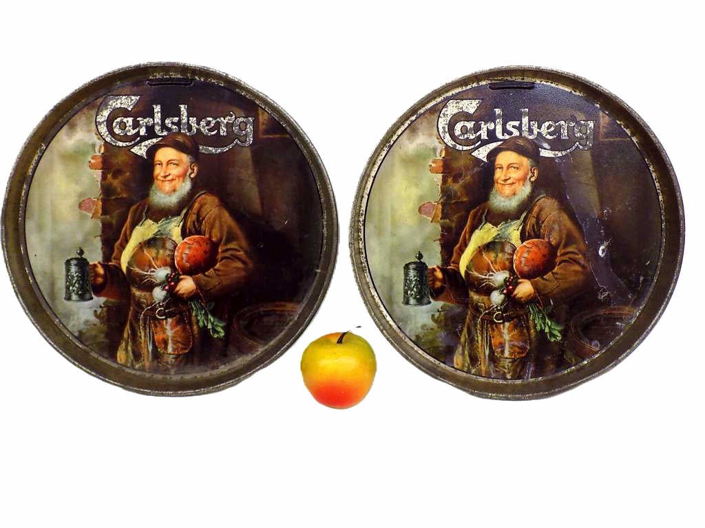 VINTAGE CARLSBERG BEER BEER ADVERTISING TRAYS (1 of 3)
