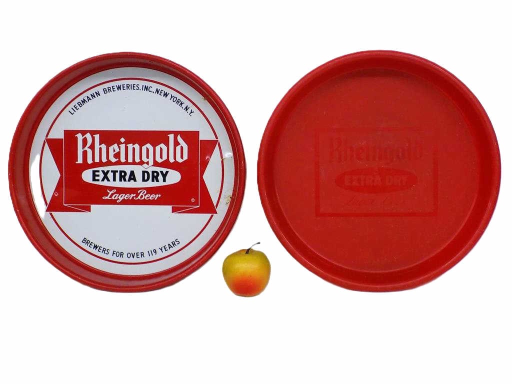 VINTAGE RHEINGOLD BEER ADVERTISING TRAYS (1 of 1)