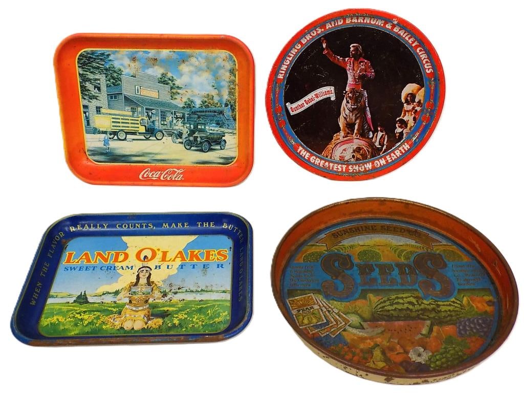 ADVERTISING TRAYS COCA COLA RINGLING BROS ETC (1 of 5)