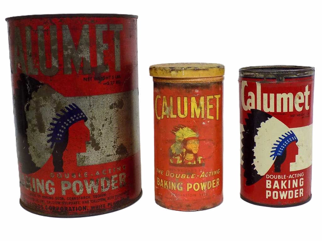 CALUMET BAKING POWDER INDIAN ADVERTISING TINS (1 of 2)