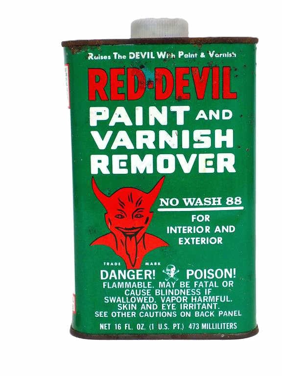 1950'S RED DEVIL NO WASH 88 LIQUID ADVERTISING CAN (1 of 3)