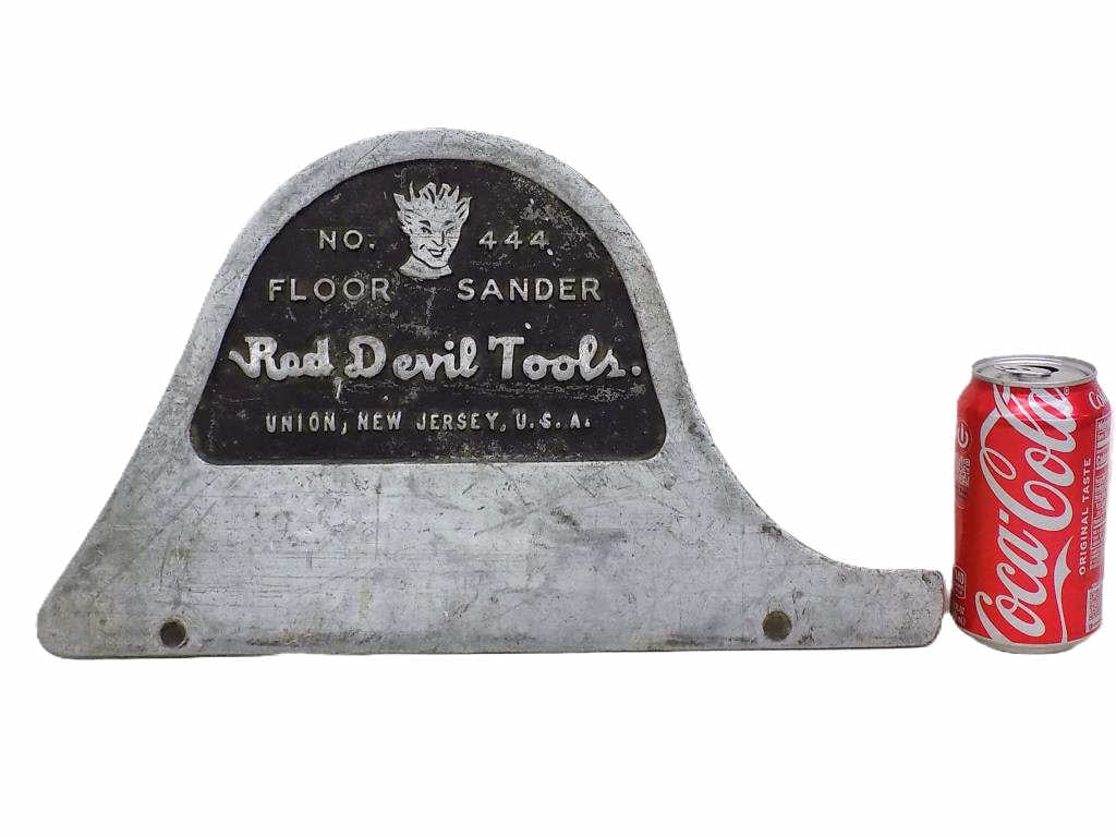1920'S RED DEVIL TOOLS ALUMINUM ADVERTISING PIECE (1 of 3)