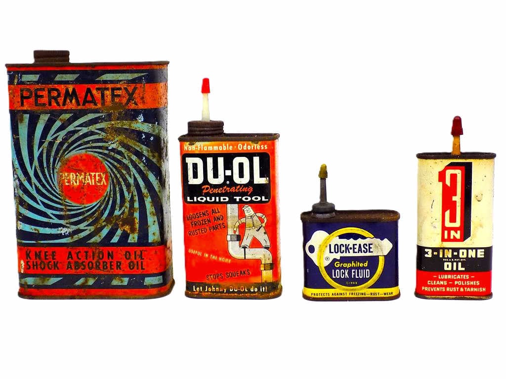 PERMATEX DUOL LOCK EASE LUBRICANT ADVERTISING TINS (1 of 1)
