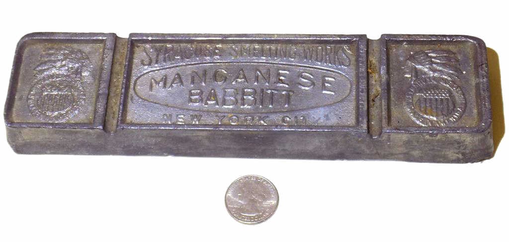 SYRACUSE SMELTING WORKS NEW YORK ADVERTISING INGOT (1 of 3)