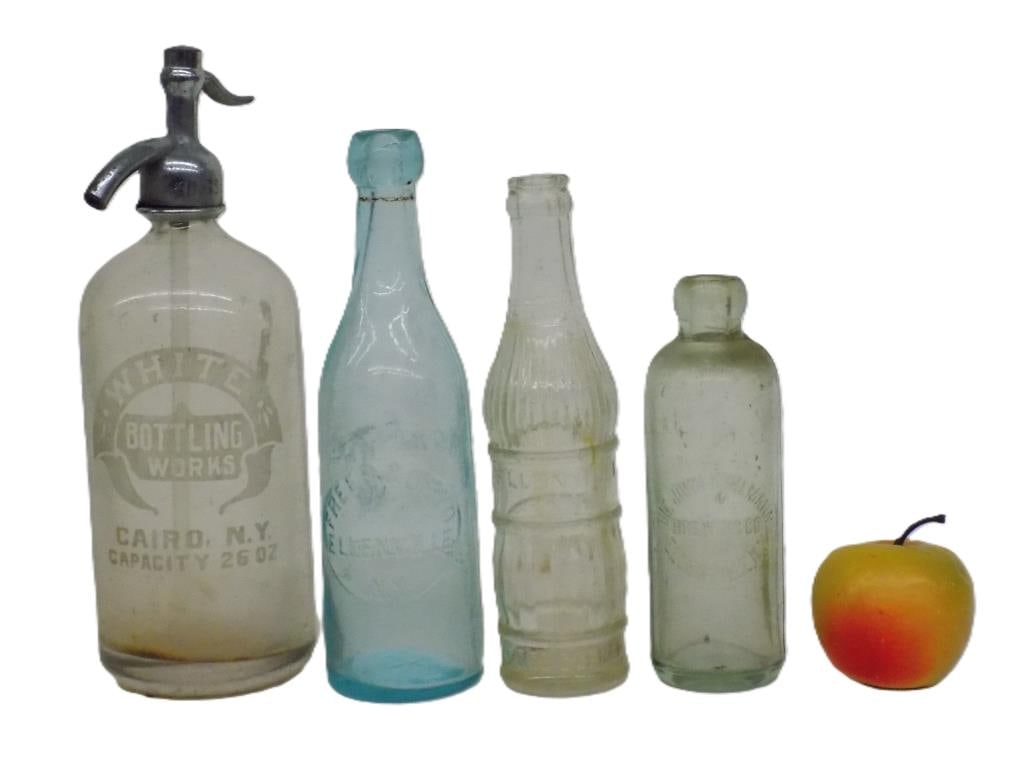 WHITE BOTTLING WORKS CAIRO ELLENVILLE BOTTLES LOT (1 of 2)