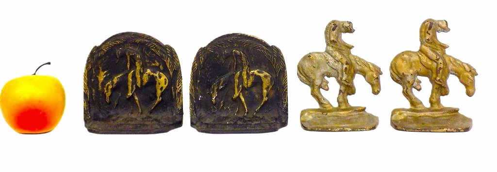 JAMES EARLE FRASER END OF TRAIL INDIAN BOOKENDS (1 of 3)