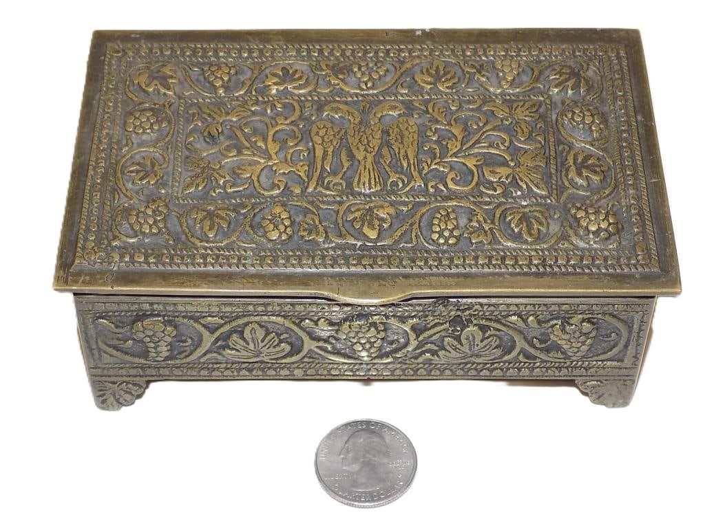 FANCY BRONZE EAGLE & GRAPEVINES KEEPSAKE BOX - 2