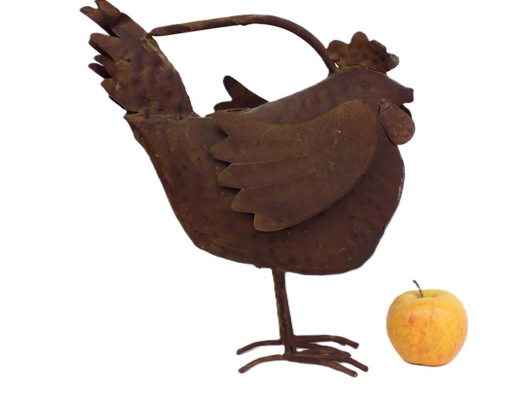 FOLK ART TIN ROOSTER WATERING PITCHER (1 of 3)