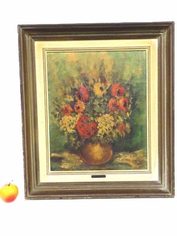 CHADELAT - FLOWERS IN A VASE STILL LIFE PAINTING (1 of 4)