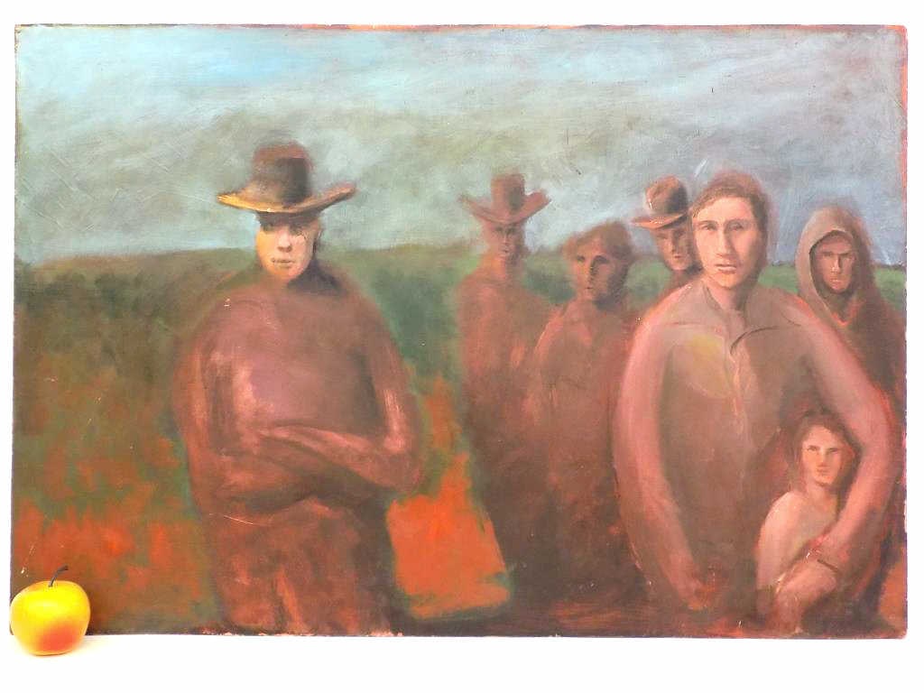 MIDCENTURY EXPRESSIONIST FIGURES PAINTING (1 of 2)