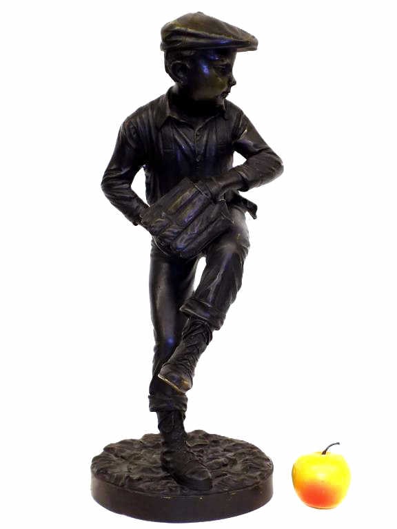 DAVIDSON - BOY PITCHING BASEBALL BRONZE STATUE 22" (1 of 5)