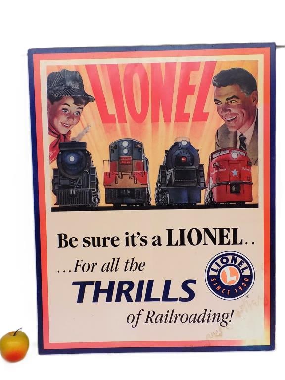 LIONEL TRAINS ADVERTISING POSTER (1 of 3)