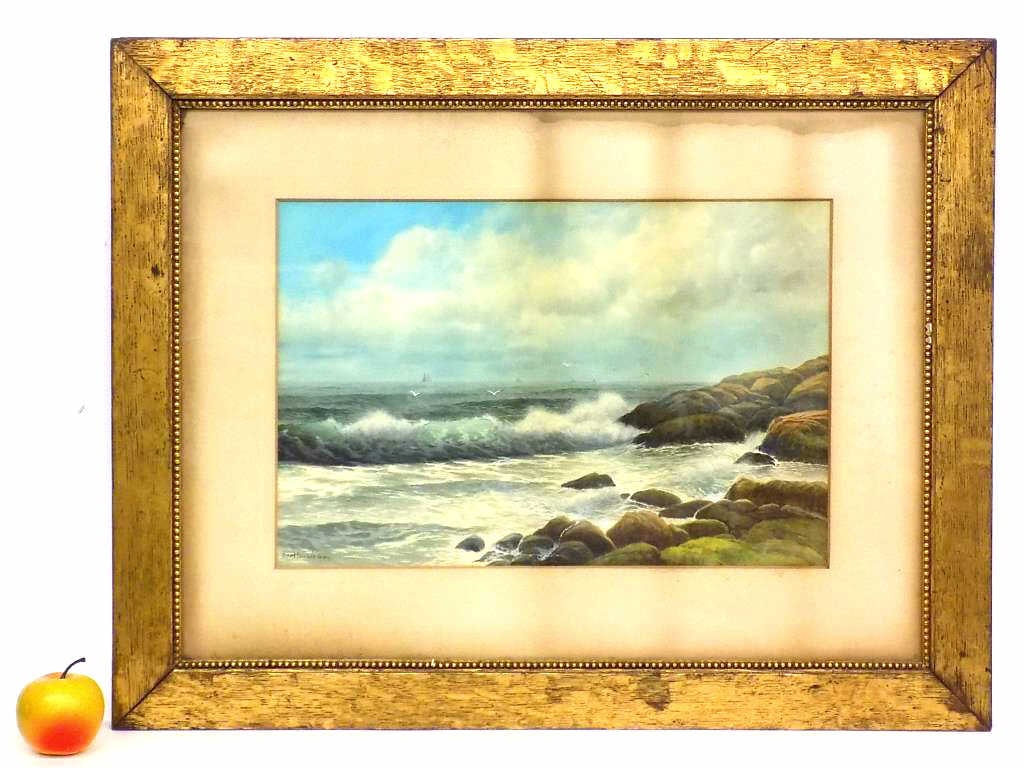 GEORGE HOWELL GAY SEASCAPE SAILBOATS & SEAGULLS (1 of 5)
