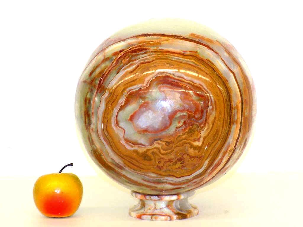 GORGEOUS SOLID ONYX ORB SCULPTURE 9.50" 29 LBS (1 of 5)