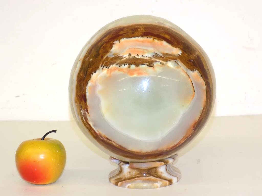 GORGEOUS SOLID ONYX ORB SCULPTURE 7" 26 LBS (1 of 9)