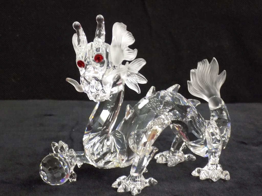 SWAROVSKI CRYSTAL ART GLASS DRAGON SCULPTURE (1 of 3)
