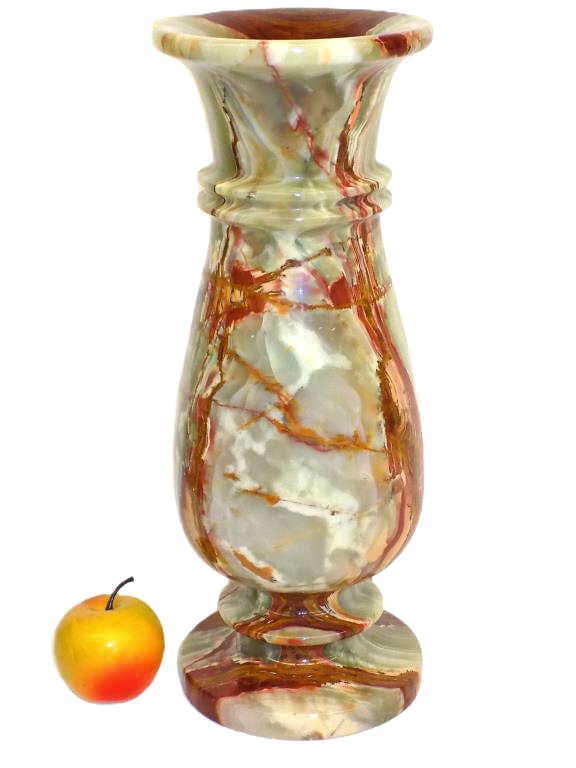 GORGEOUS BRAZILIAN ONYX BALUSTER VASE 16" 20 LBS (1 of 8)