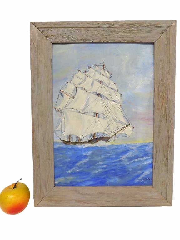 B. GORHAM - CLIPPER SHIP NAUTICAL PAINTING (1 of 3)