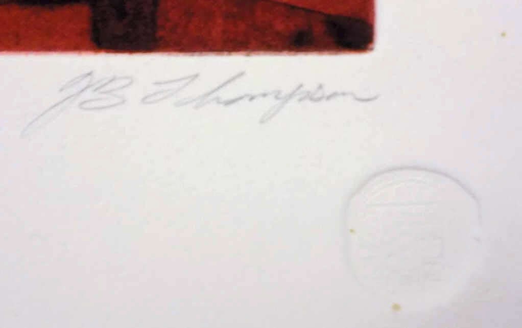 J.B. THOMPSON - MODERNIST SIGNED ETCHING - 4
