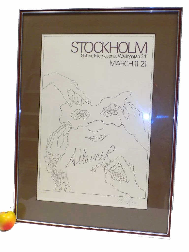 ALLAINER STOCKHOLM EXHIBITION POSTER ARTIST PROOF (1 of 3)