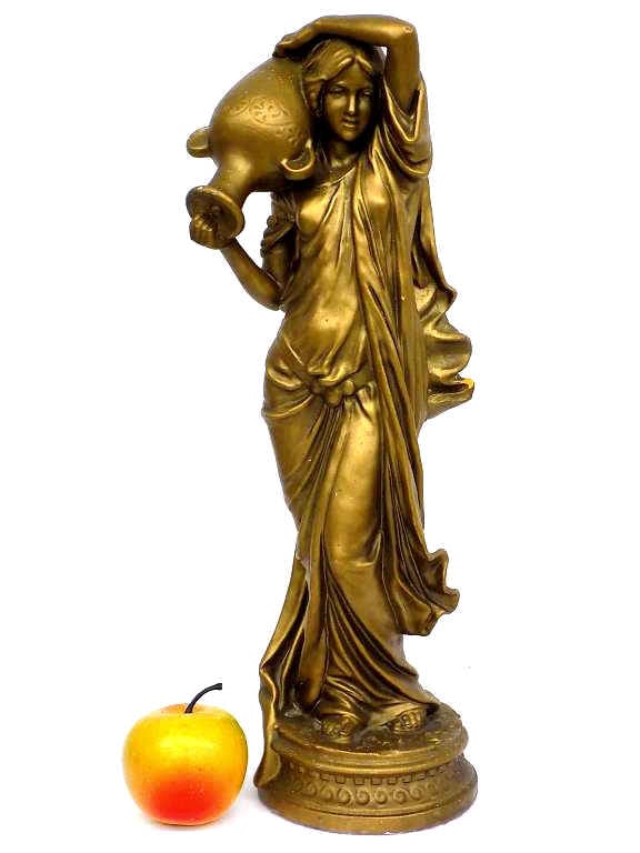 CLASSICAL MAIDEN WATER CARRIER GILT SCULPTURE (1 of 4)